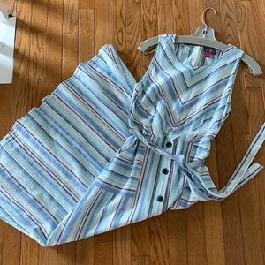 Vince Camuto XS Midi Dress - linen fabric